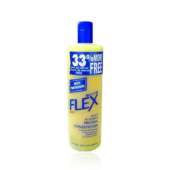 revlon flex regular body building protein conditioner clean body shine with panthenol