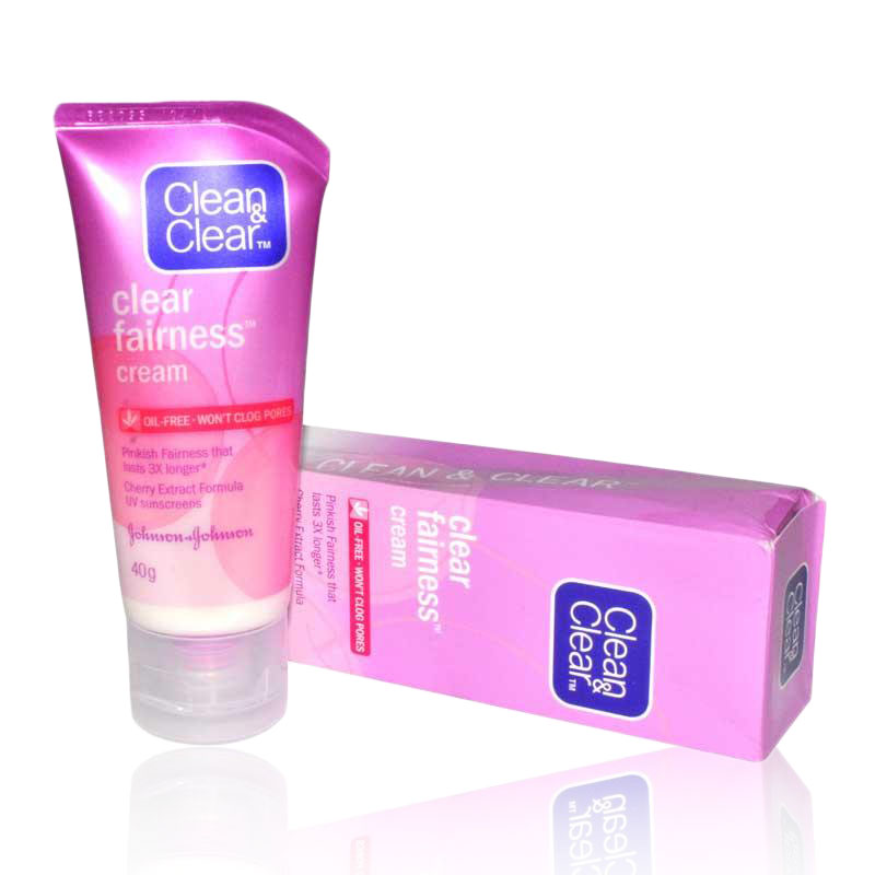 clean clear fairness cream oill free for fairer brighter skin cherry extract formula uv sunscreens