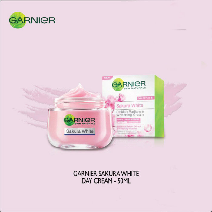 garnier sakura white pinkish radiance sleeping essence day cream