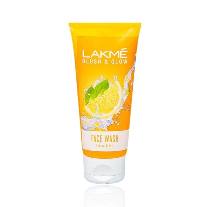 lakme blush glow lemon fresh face wash