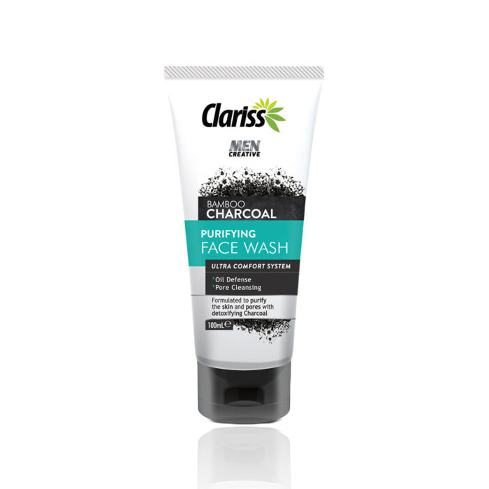 Clariss men bamboo charcoal purifying face wash 1