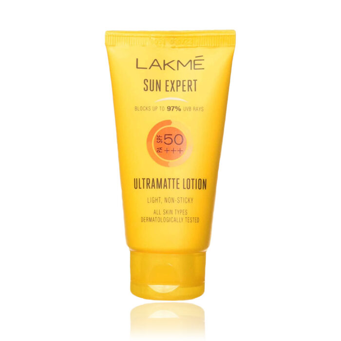 lakme sun expert pa spf 50 ultramatte lotion light non sticky all skin tyeps