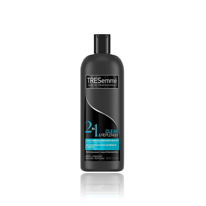 tresemme 2in1 clean replenish gently removes residue buildup with vitamin c green tea shampoo conditioner