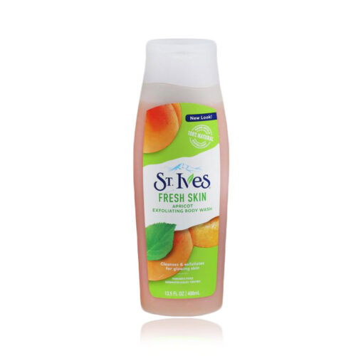 st ives fresh skin apricot exfoliating body wash cleanses exfoliates for glowing skin