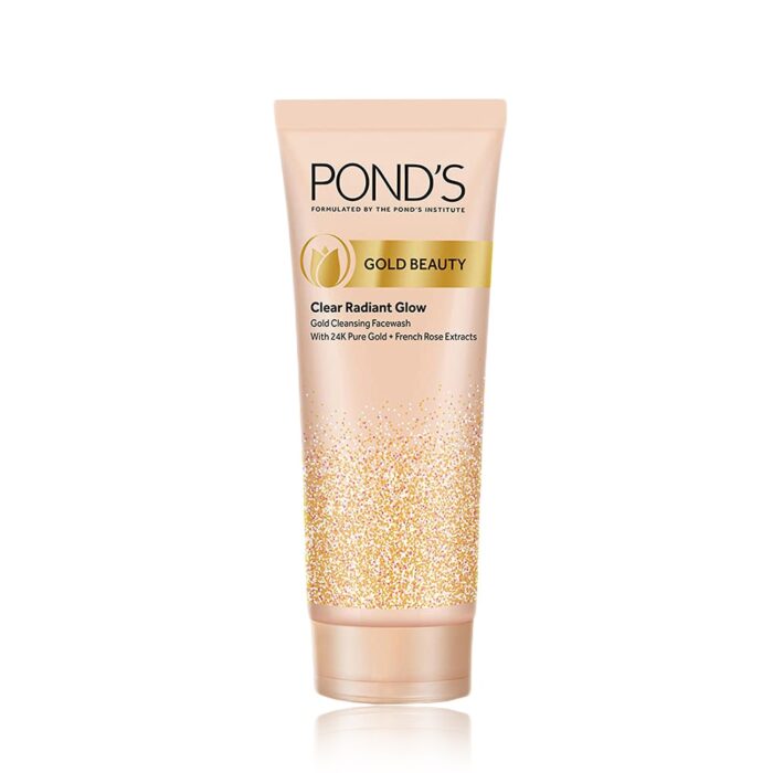 ponds gold beauty cleansing face wash 24k pure gold french rose extracts clear radiant glow removes dullness Illuminated glow
