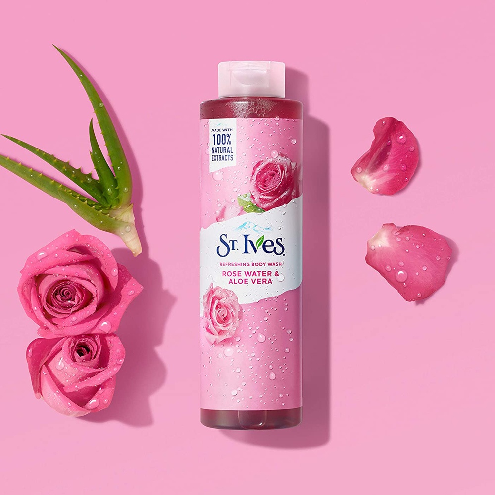 st lves refreshing body wash rose water aloe vera 05