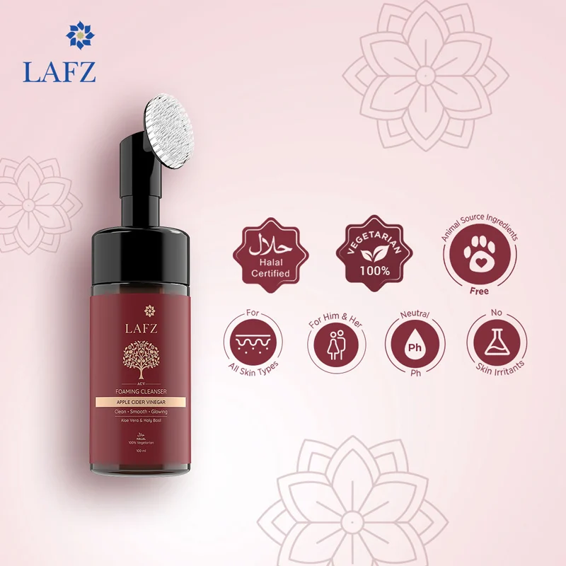 Lafz Halal Apple Cider Vinegar Foaming Face Wash 6