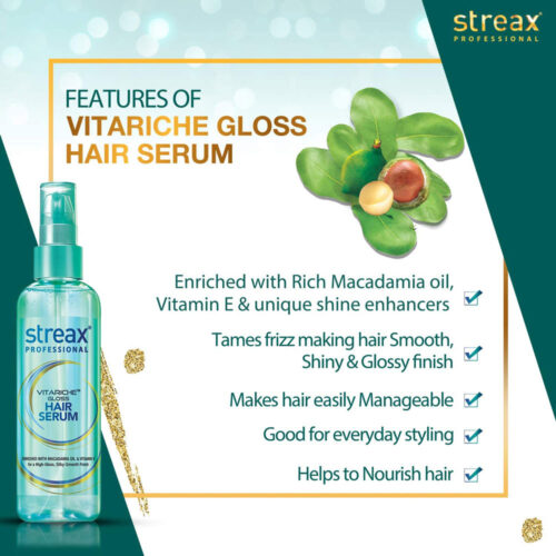 Streax Professional Vitariche Gloss Hair Serum 2