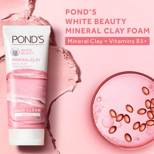 Ponds White Beauty Mineral Clay Facial Foam 4