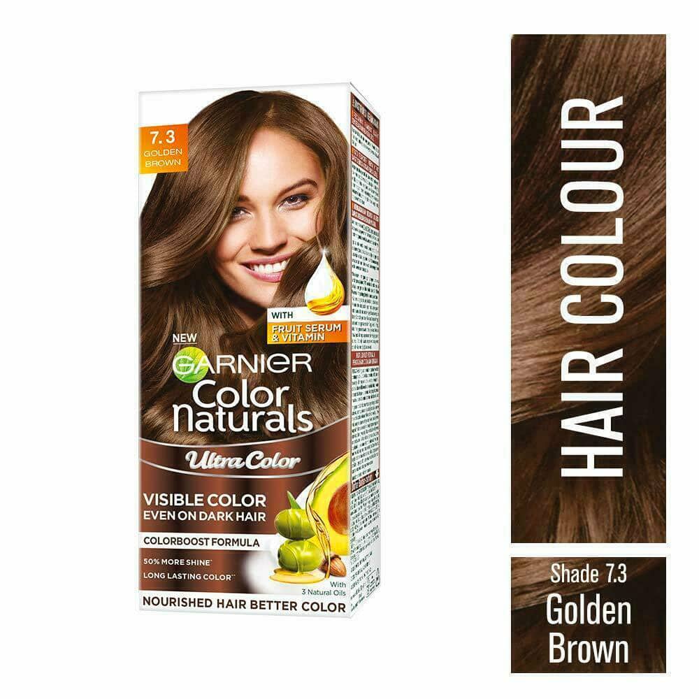 Garnier 7.3 Golden Brown Color Naturals With Fruit Serum And Vitamin 1