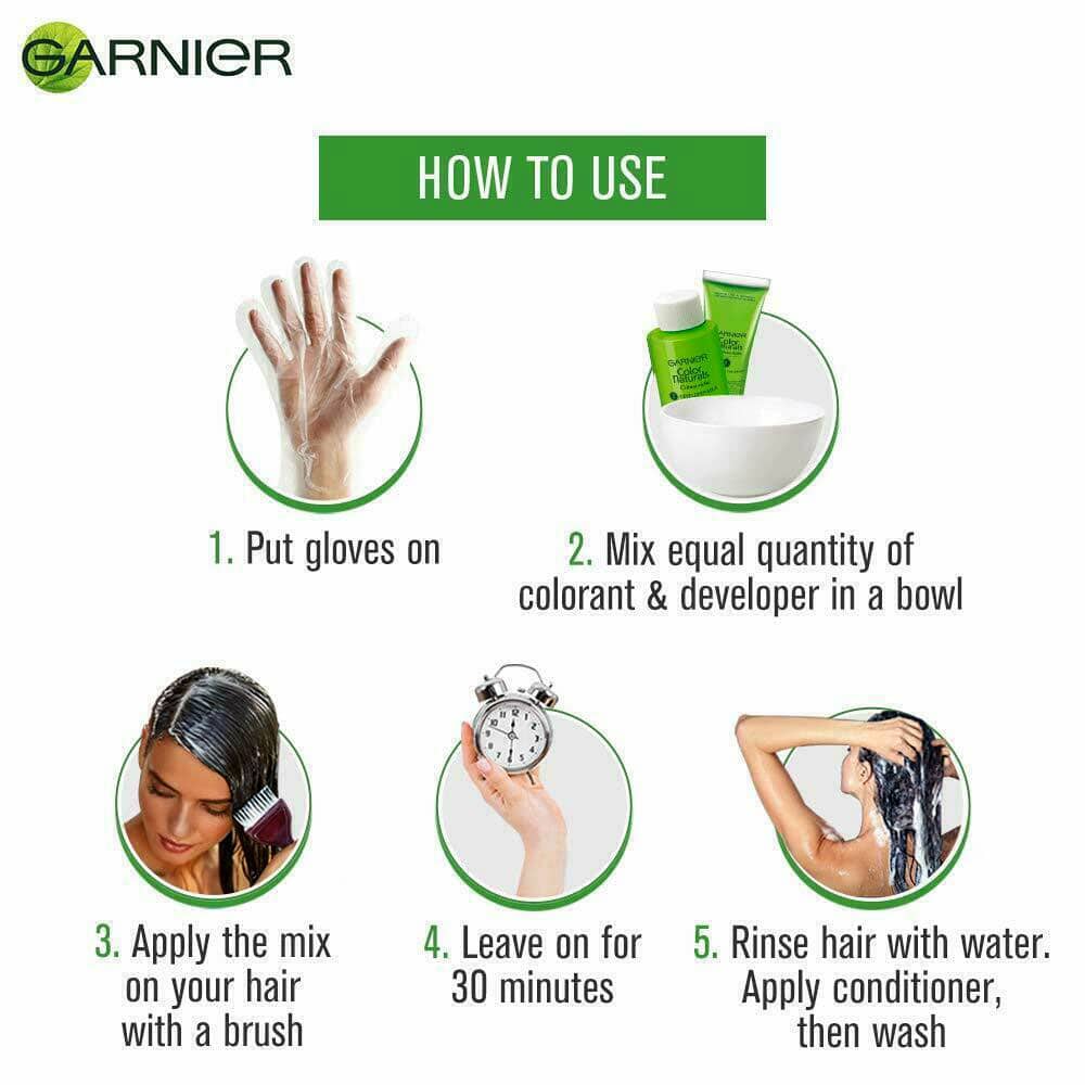 Garnier 7.3 Golden Brown Color Naturals With Fruit Serum And Vitamin 3