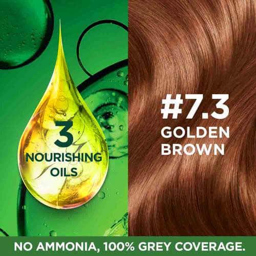 Garnier 7.3 Golden Brown Color Naturals With Fruit Serum And Vitamin 5