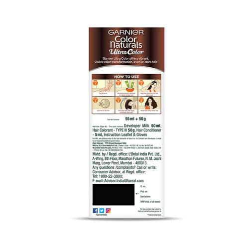 Garnier 7.3 Golden Brown Color Naturals With Fruit Serum And Vitamin 8