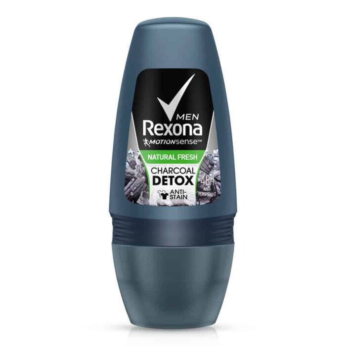 Rexona Men Motion Sense Natural Fresh Charcoal Detox Anti Stain Roll On