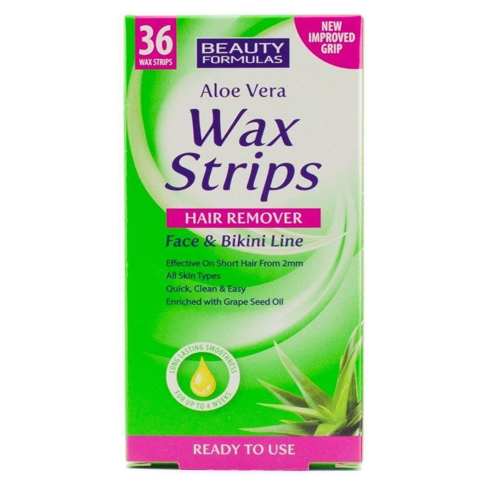 Beauty Formulas Aloe Vera Wax Strips Hair Remover 1