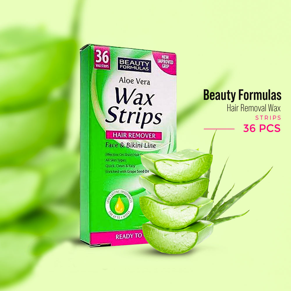 Beauty Formulas Aloe Vera Wax Strips Hair Remover 3
