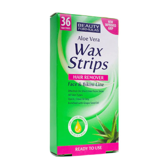 Beauty Formulas Aloe Vera Wax Strips Hair Remover