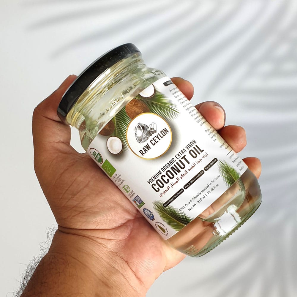 Raw Ceylon Coconut Oil With Premium Organic Extra Virgin 500ml 17