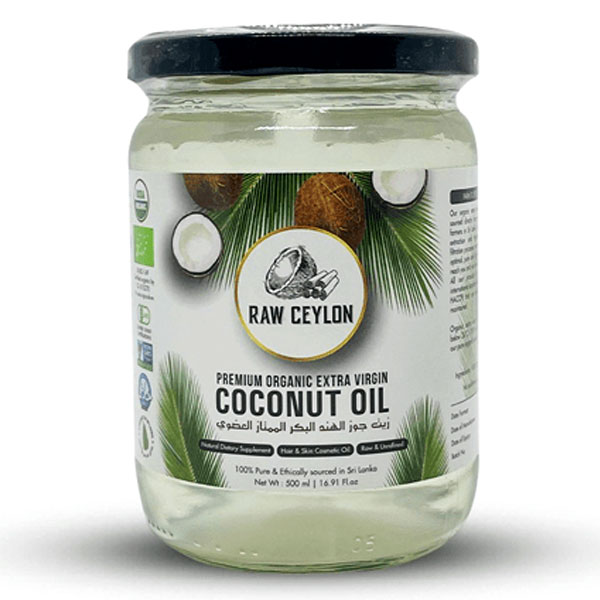 Raw Ceylon Coconut Oil With Premium Organic Extra Virgin 500ml 2
