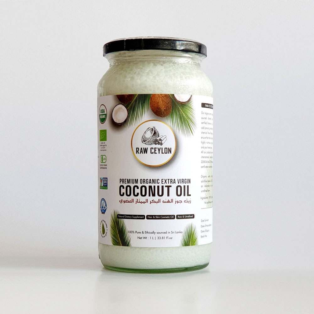 Raw Ceylon Coconut Oil With Premium Organic Extra Virgin 500ml 9