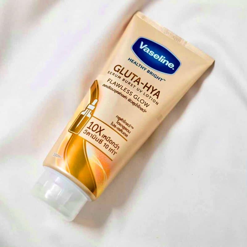 Vaseline Healthy Bright Gluta Hya Serum Brust Uv Lotion Flawless Glow 300ml 2