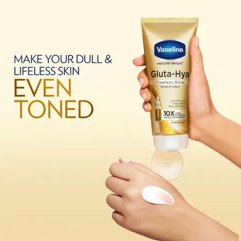 Vaseline Healthy Bright Gluta Hya Serum Brust Uv Lotion Flawless Glow 300ml 5