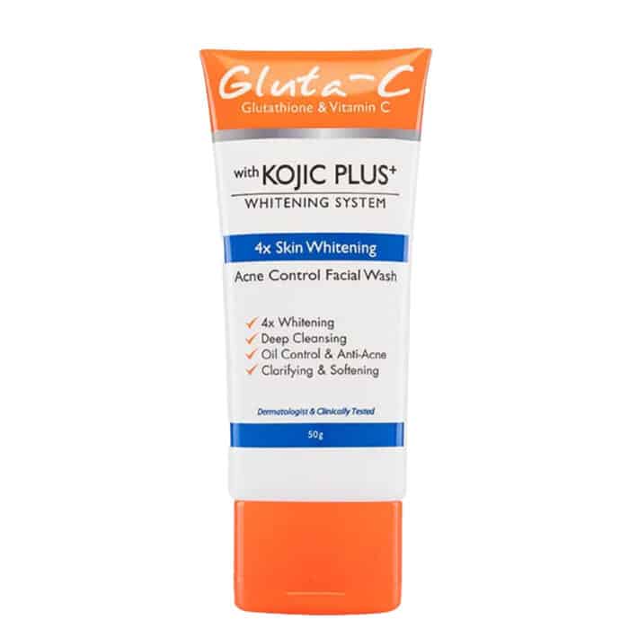 Gluta C Glutathione & Vitamin C With Kojic Plus Whitening Systen Acne Control Facial Wash