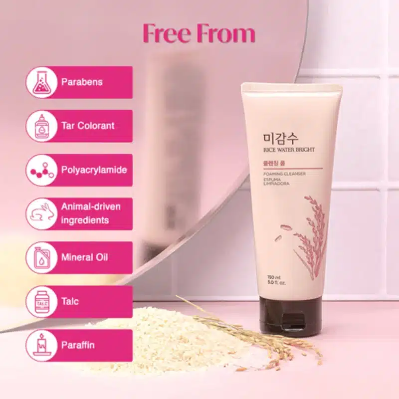 The Face Shop Rice Water Bright Foaming Cleanser4